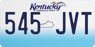 KY license plate 545JVT