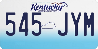 KY license plate 545JYM