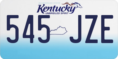 KY license plate 545JZE