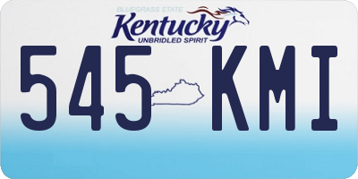 KY license plate 545KMI