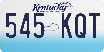 KY license plate 545KQT