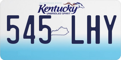 KY license plate 545LHY