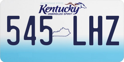 KY license plate 545LHZ