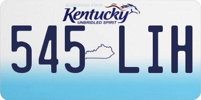 KY license plate 545LIH