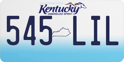 KY license plate 545LIL