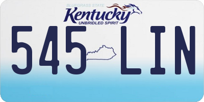 KY license plate 545LIN
