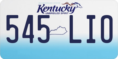 KY license plate 545LIO
