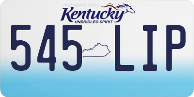 KY license plate 545LIP