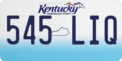 KY license plate 545LIQ
