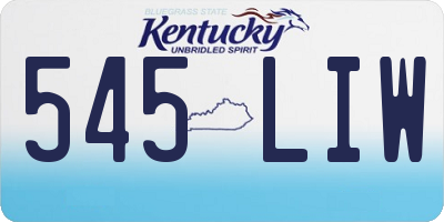 KY license plate 545LIW