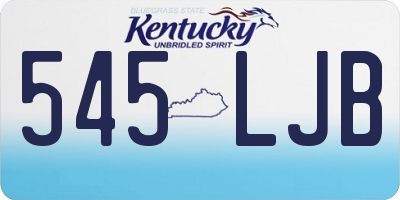 KY license plate 545LJB
