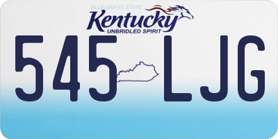 KY license plate 545LJG