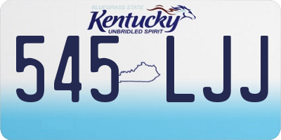 KY license plate 545LJJ