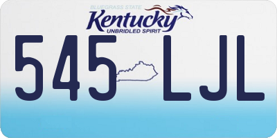KY license plate 545LJL