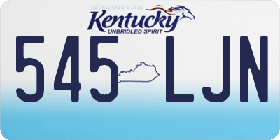KY license plate 545LJN