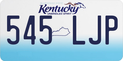 KY license plate 545LJP