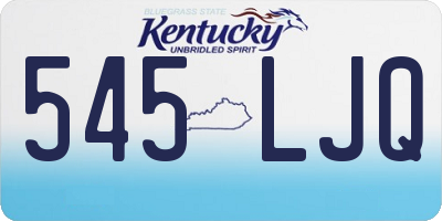 KY license plate 545LJQ