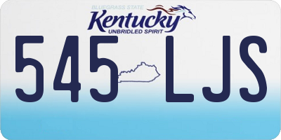 KY license plate 545LJS