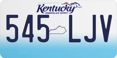 KY license plate 545LJV