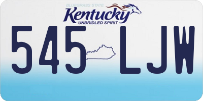 KY license plate 545LJW