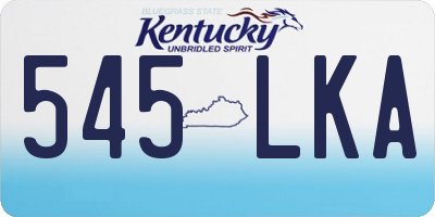 KY license plate 545LKA