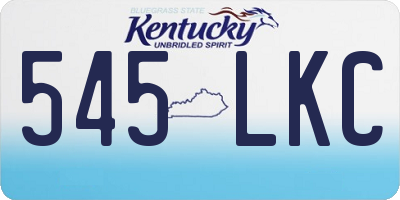 KY license plate 545LKC