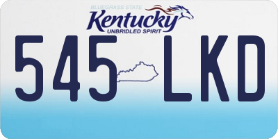 KY license plate 545LKD