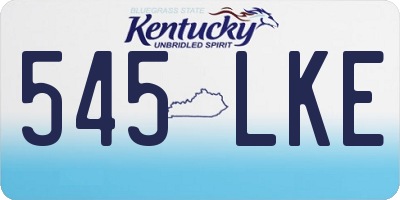 KY license plate 545LKE