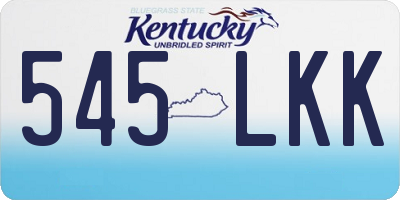 KY license plate 545LKK