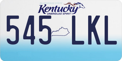 KY license plate 545LKL
