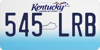 KY license plate 545LRB
