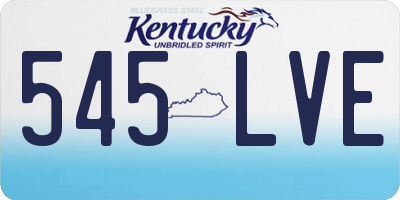 KY license plate 545LVE