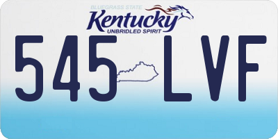 KY license plate 545LVF