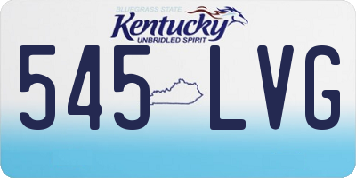 KY license plate 545LVG