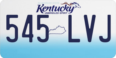 KY license plate 545LVJ