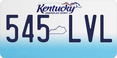 KY license plate 545LVL