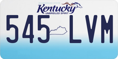KY license plate 545LVM