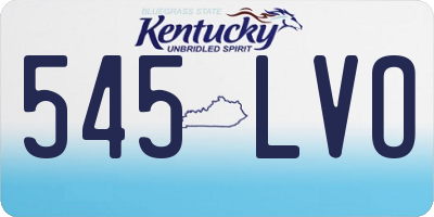KY license plate 545LVO