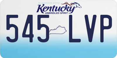 KY license plate 545LVP