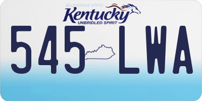 KY license plate 545LWA