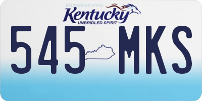 KY license plate 545MKS