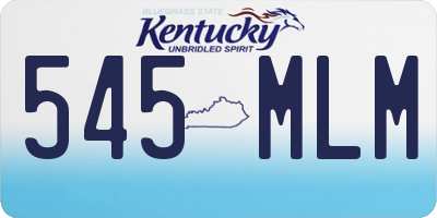 KY license plate 545MLM