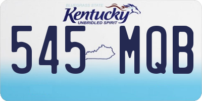 KY license plate 545MQB