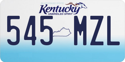 KY license plate 545MZL