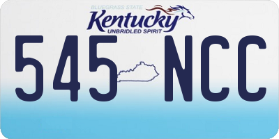 KY license plate 545NCC