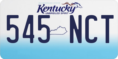 KY license plate 545NCT