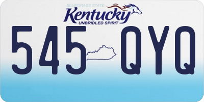 KY license plate 545QYQ