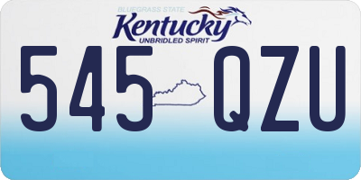 KY license plate 545QZU