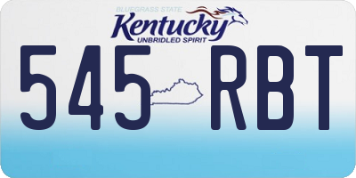 KY license plate 545RBT