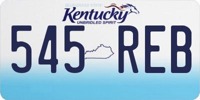KY license plate 545REB